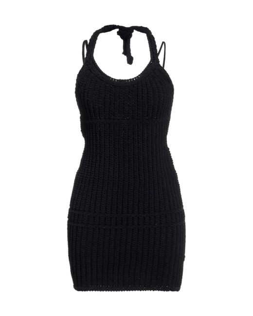 Jacquemus Black Sleeveless Bodycon Knit Dress