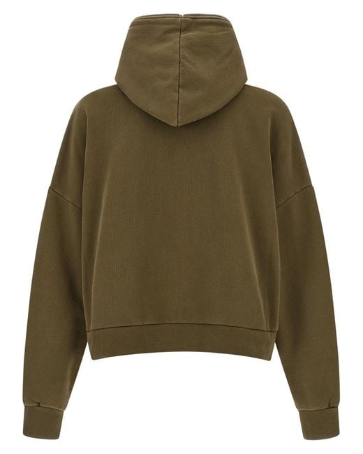 Entire studios Green 'Eternal Zip Washed' Hoodie for men