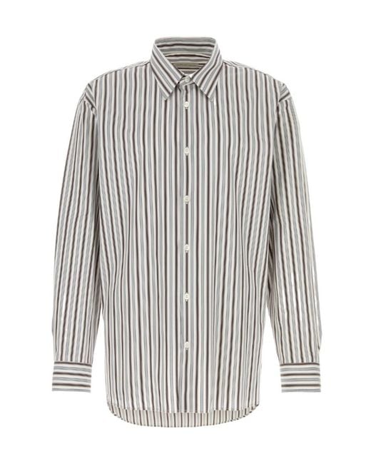 Dries Van Noten White Striped Shirt for men