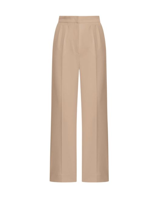 Max Mara Natural Verbano Mid-Rise Straight Leg Pants