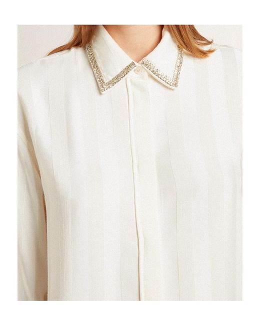 Golden Goose Deluxe Brand White Long Sleeved Embellished Shirt