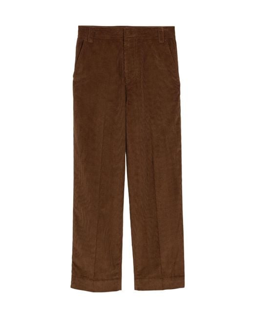 AMI Brown Casual Trousers With Belt Loops for men