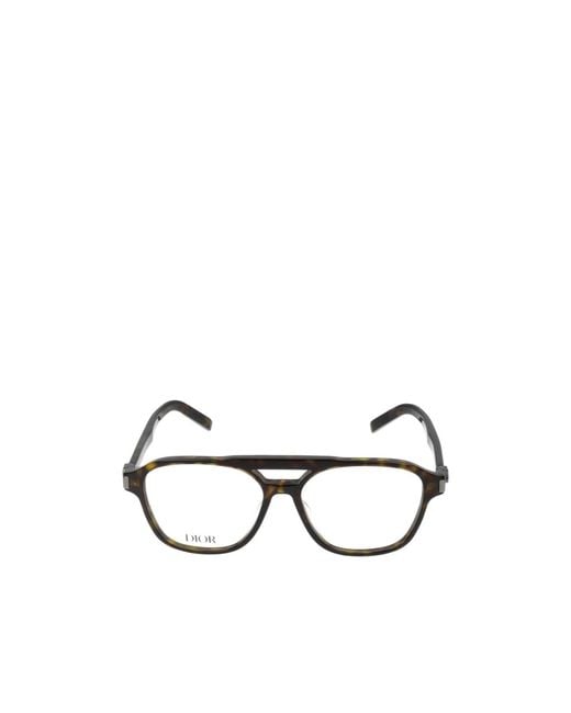 Dior White Eyewear Aviator Glasses for men