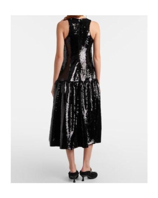 Simone Rocha Black Sequined Cocktail Dress