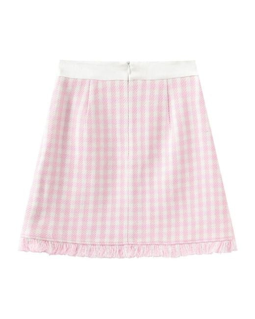 Marissa Chiara Pink Plaid Skirt