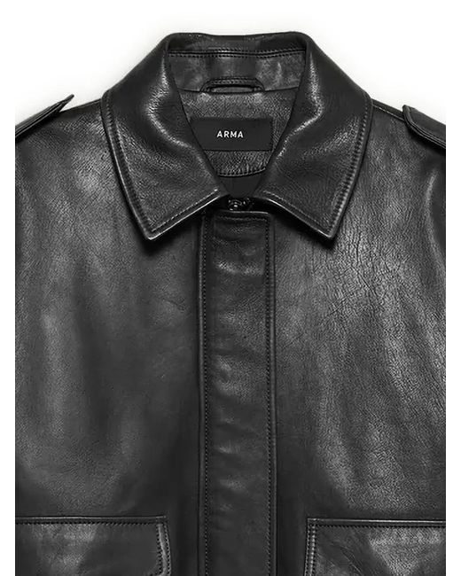Arma Black Astra Leather Jacket