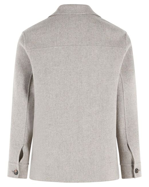 Eleventy Gray Long-Sleeved Jacket for men