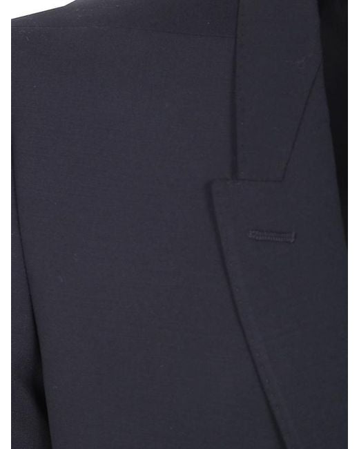Rick Owens Blue Long-Sleeved Suit Jacket for men