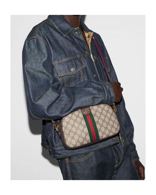 Gucci Brown Ophidia Small Messenger Bag for men