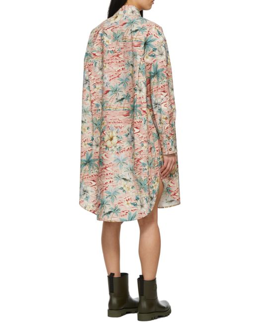 Moncler White X Palm Angels Tropical Printed Shirt