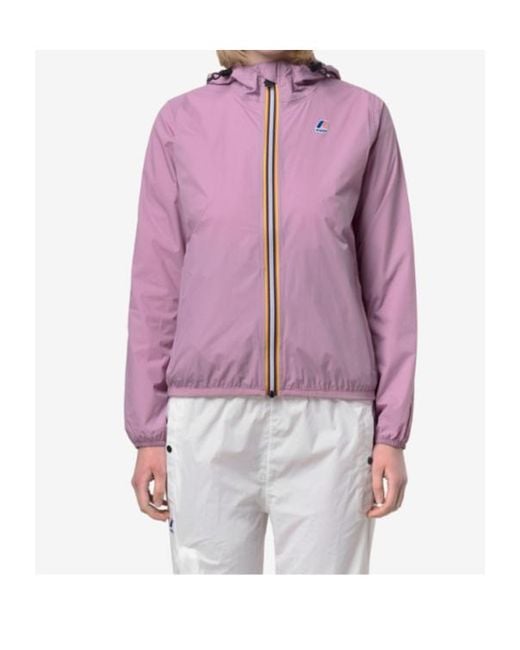 K-Way Purple Zip-Up Hooded Jacket
