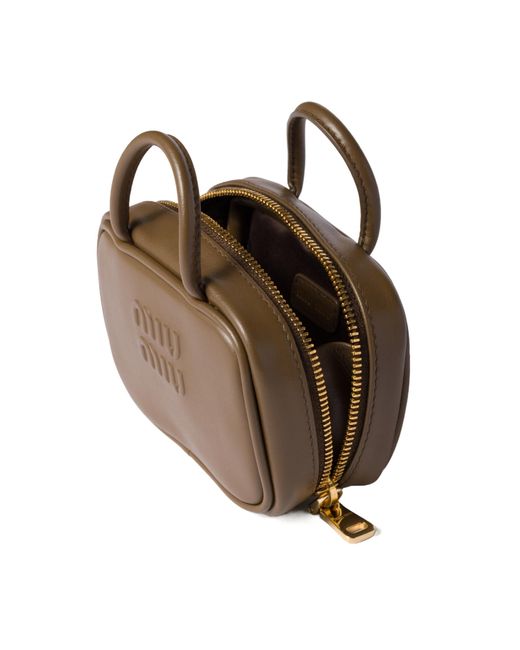 Miu Miu Metallic Logo-Embossed Trick Keychain