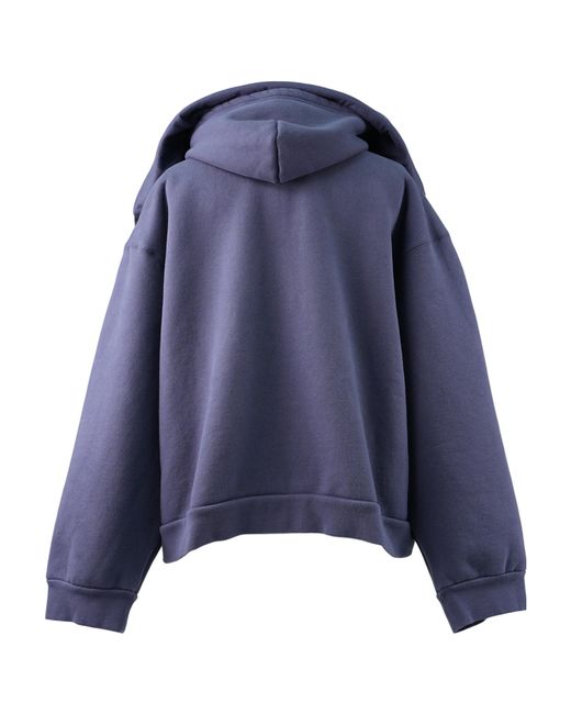 Balenciaga Blue Zip-Up Long-Sleeved Hoodie for men