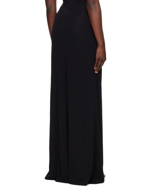 Christopher Esber Black Ruched Strapless Dress