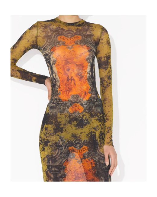 Jean Paul Gaultier Red The Long Fire Dress