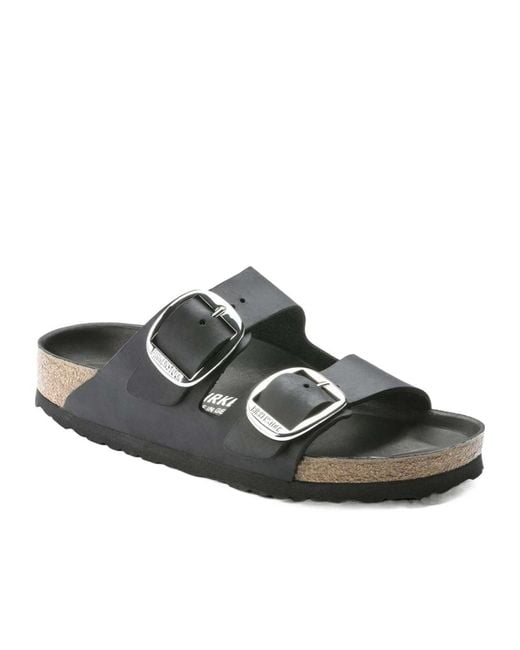 Birkenstock Black Arizona Big Buckle Slip-On Sandals