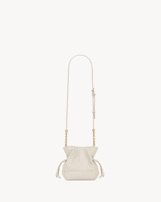 Saint Laurent Natural Jamie Mini Bucket Bag