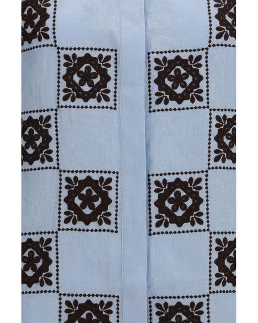 ALÉMAIS Blue Grace Embroidered Check Shirt
