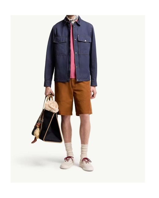 Moncler Blue Watagua Overshirt Jacket for men