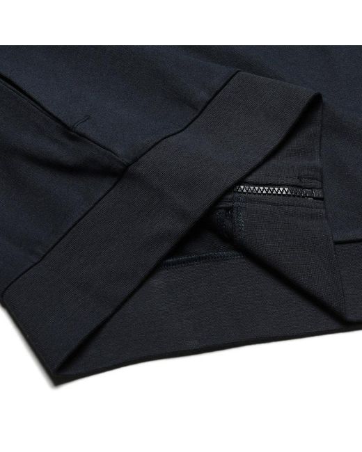 EA7 Blue Logo-Printed Hooded Hoodie for men