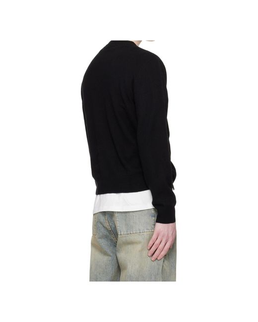 Entire studios Black Knit Crewneck Sweater for men