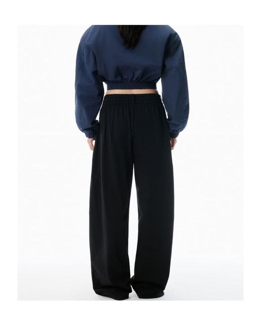 Alexander Wang Blue Logo Embroidered Drawstring Sweatpants
