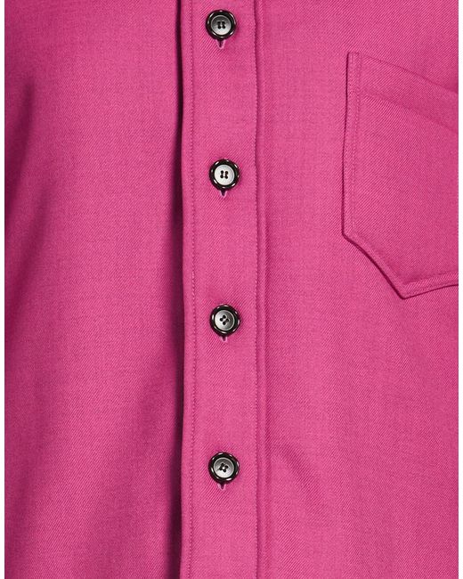 Marni Pink Thick Wool Shirt Jacket