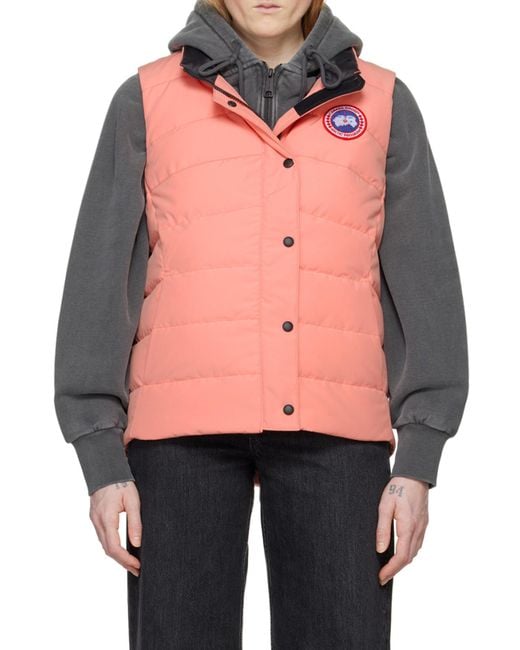 Canada Goose Pink Zippered Down Vest