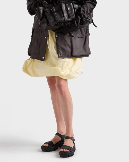 Prada Natural Technical Taffeta Skirt