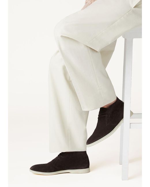 Loro Piana Brown Desert Walk Boots for men