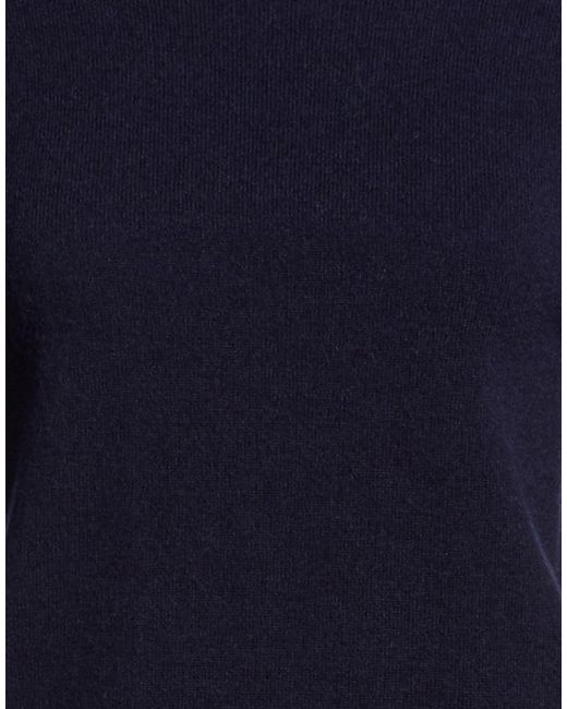 Balenciaga Blue Solid Color High-Neck Knit Sweater