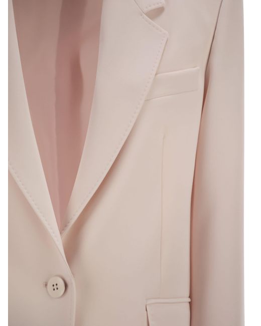 Max Mara Pink Bosco Single-Breasted Blazer