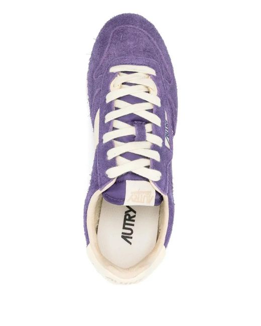 Autry Purple Windspin Lace-Up Sneakers