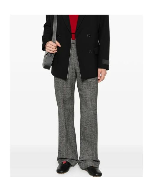 Valentino Gray Cuffed-Hem Trousers for men