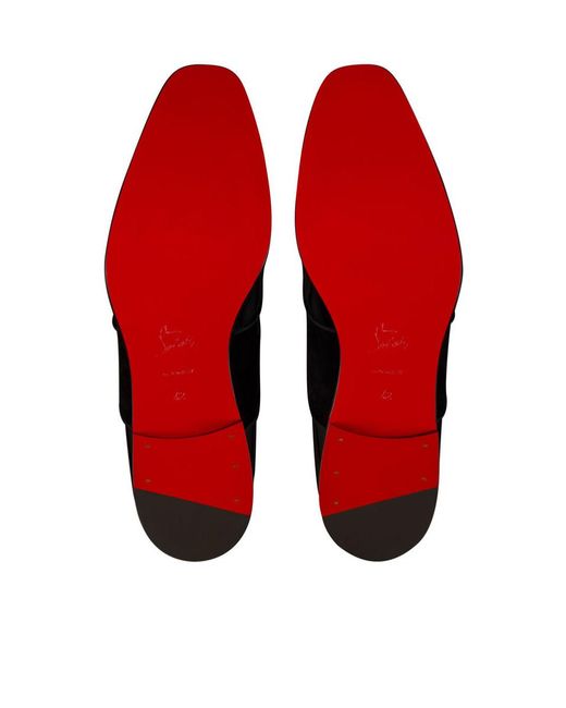 Christian Louboutin Black Yaki Almond Toe Loafers for men