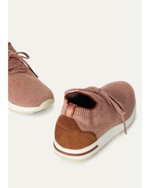 Loro Piana Brown 360 Lp Flexy Lace-Up Walk Sneakers for men