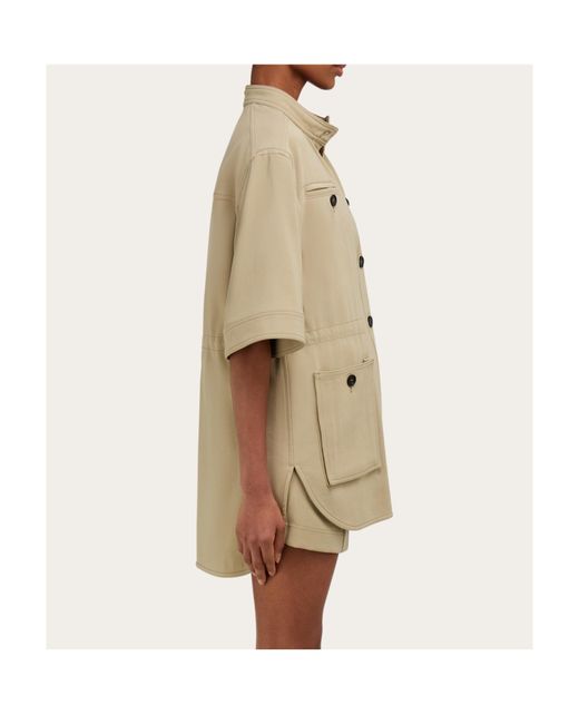 Ferragamo Gray Saharan Jacket