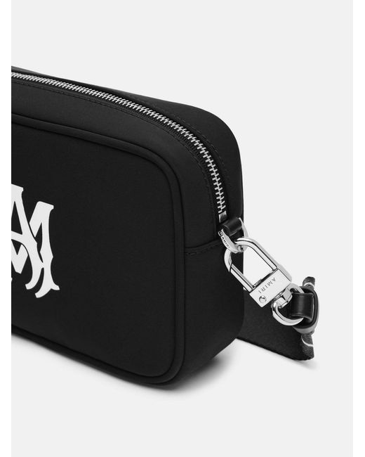 Amiri Black Logo-Print Messenger Bag for men