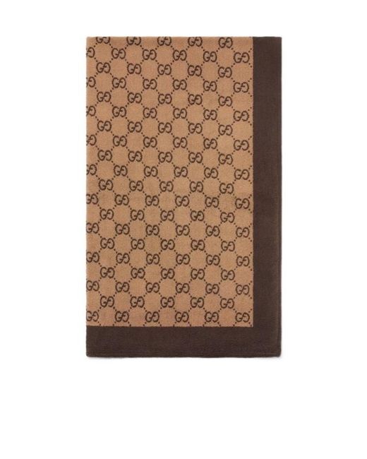 Gucci Brown Gg Terrycloth Beach Blanket