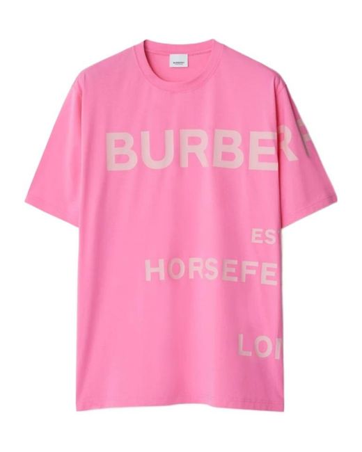 Burberry Horseferry Print T-Shirt in Pink for Men | Lyst