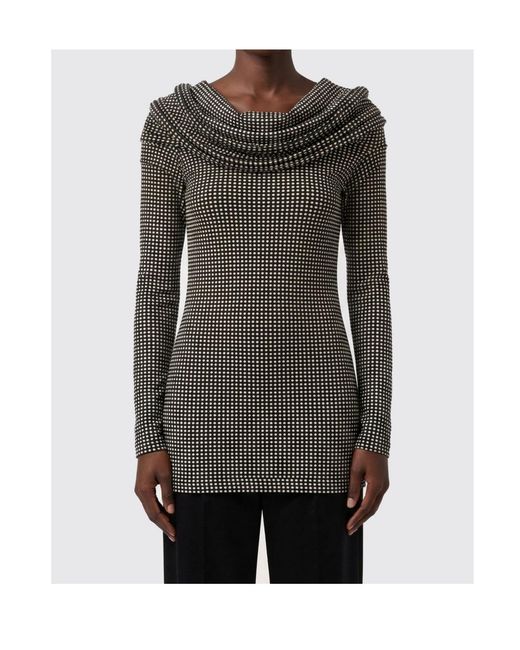 Junya Watanabe Gray Polka-Dot Long-Sleeve Top