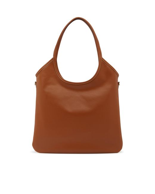 Miu Miu Brown Ivy Logo Shoulder Bag