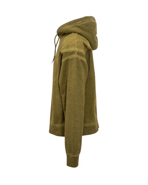 DSquared² Green Hooded Sweatshirt for men