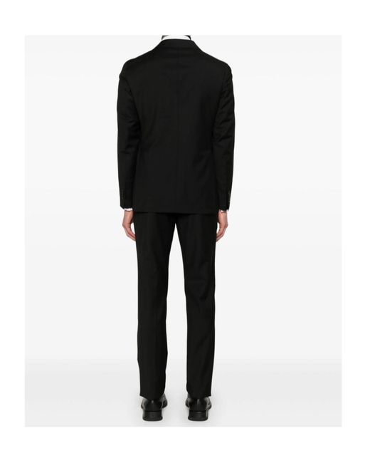 Tagliatore Black Single-Breasted Two-Piece Suit for men