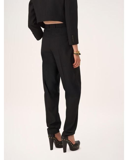 Chloé Black Chloé High-Waisted Wide-Leg Trousers