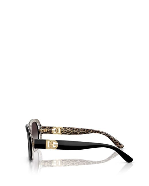 Dolce & Gabbana White Eyewear Round Frame Sunglasses
