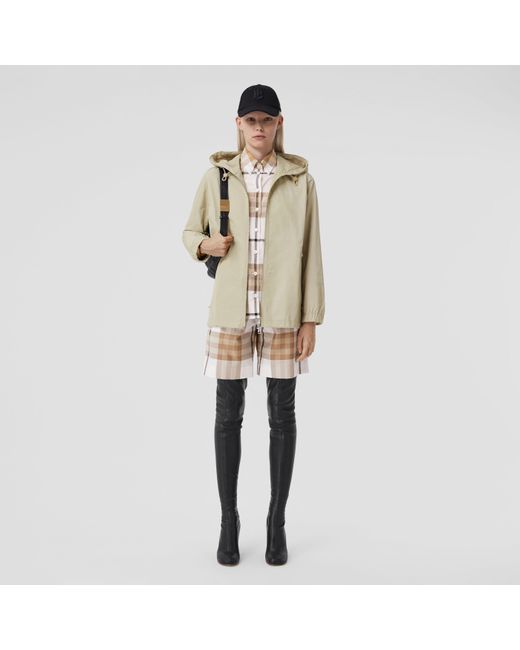 Burberry Natural Horseferry Square-Print Hooded Jacket