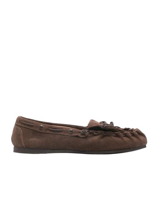 P.A.R.O.S.H. Brown Fringed Boat Shoes