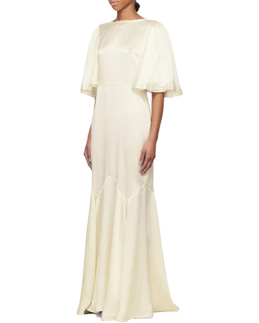 Bode Natural V-Neck Dress