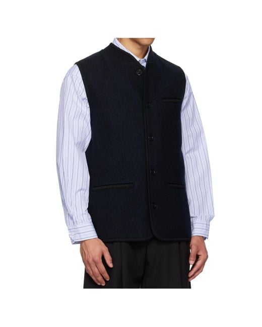 Rier Blue Walker Wool Vest for men